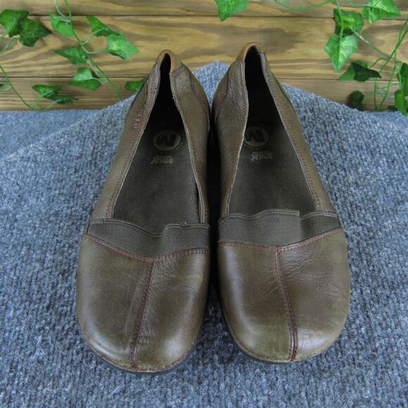 Merrell Women's Apure Olive Flat Brown‎ Leather Sz 6.5 Medium Gently Used 2025 - Picture 2 of 6